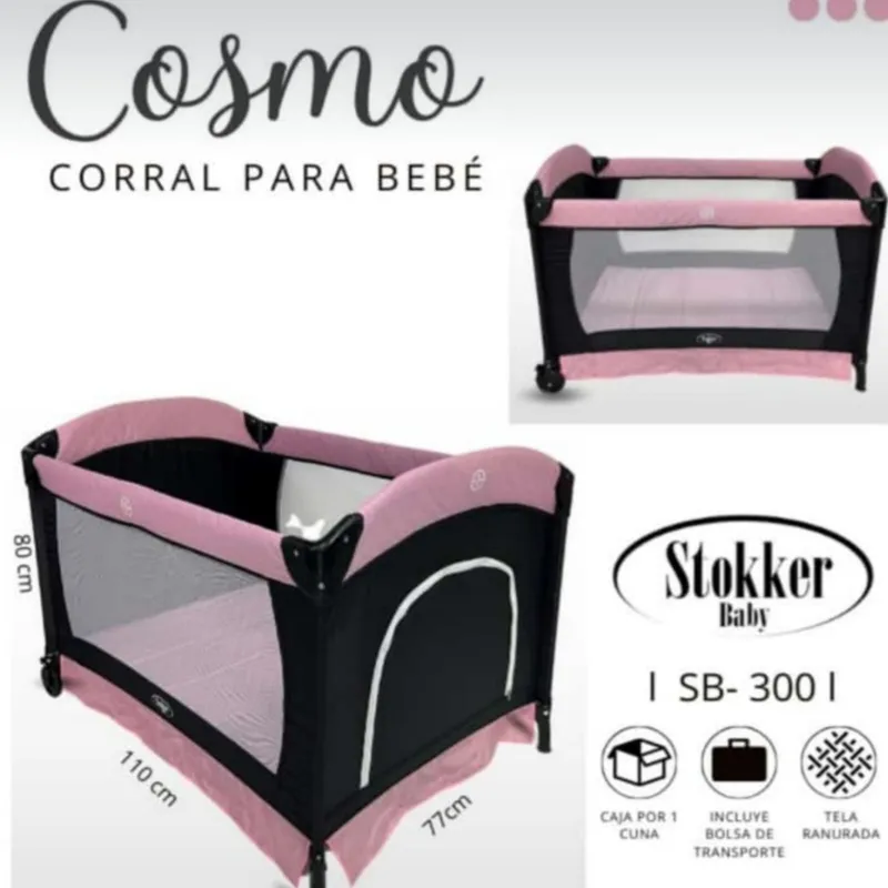 STOKKER BABY - Cuna Corral COSMO STOKKER BABY ROSADO