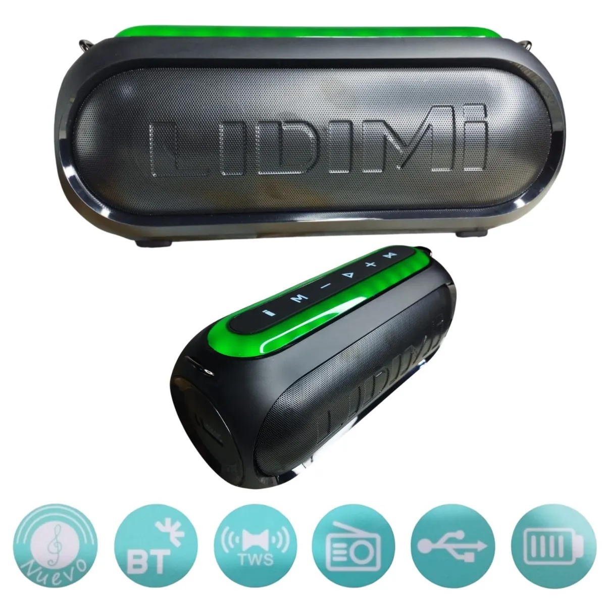 LIDIMI - Parlante Portátil Lidimi LD-S032AC BT TWS FM Luces RGB