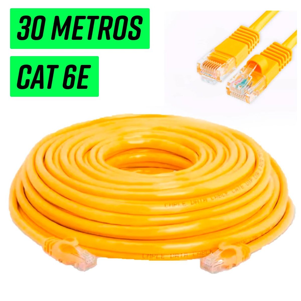 GENERICO - Cable De Red Internet Cat 6e Ethernet Lan 30 Metros Alta Velocidad