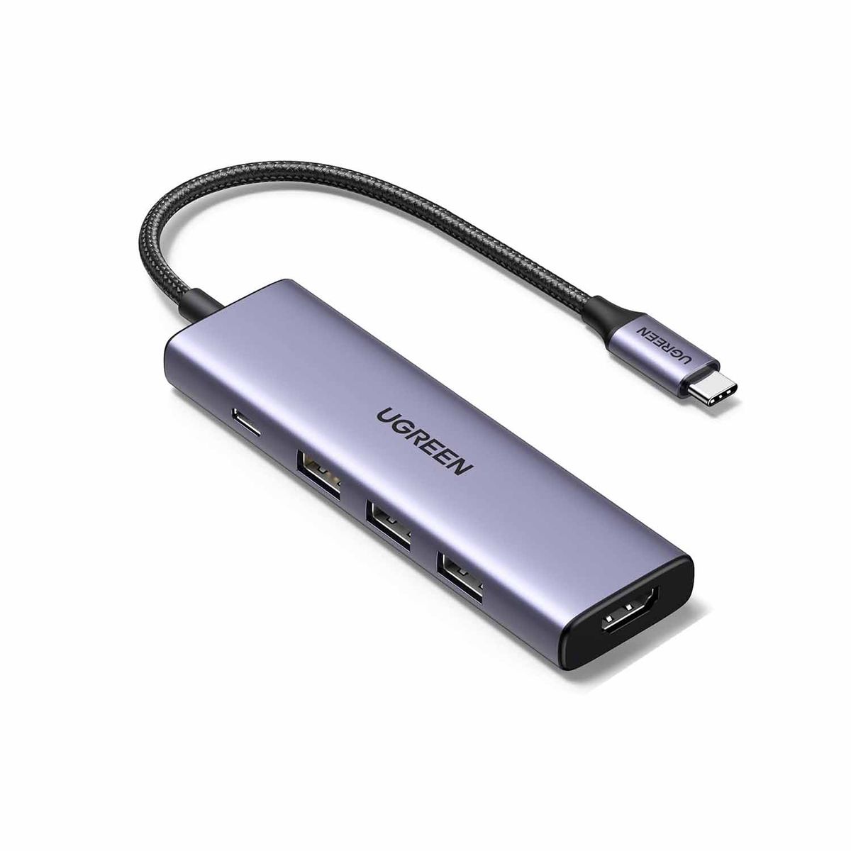 UGREEN - Adaptador Hub Ugreen 5-en-1 de USB-C a HDMIUSB-APD 100w Black 15597
