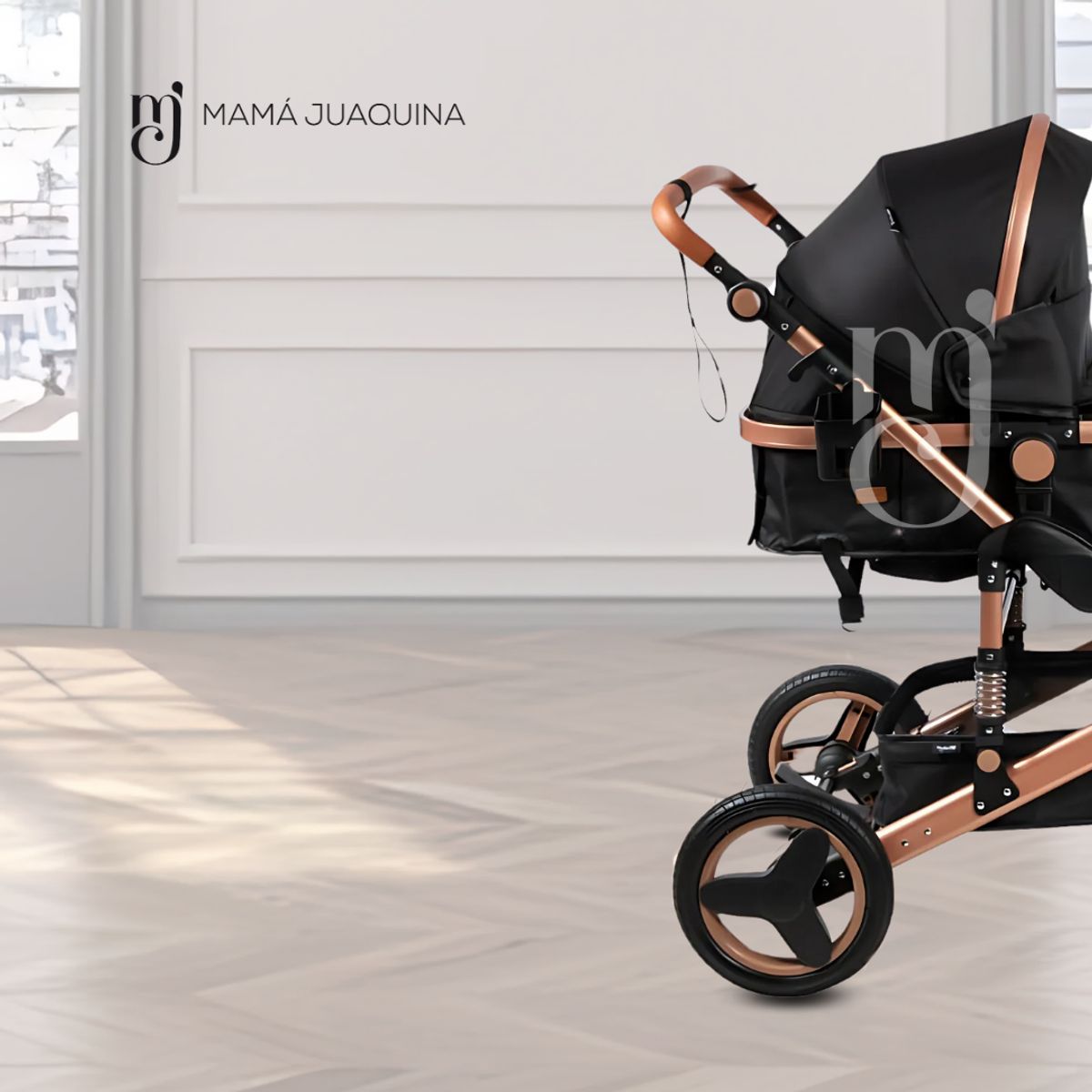 KIDS - Coche Moisés de Lujo «SAGITA» Edición Limitada Black