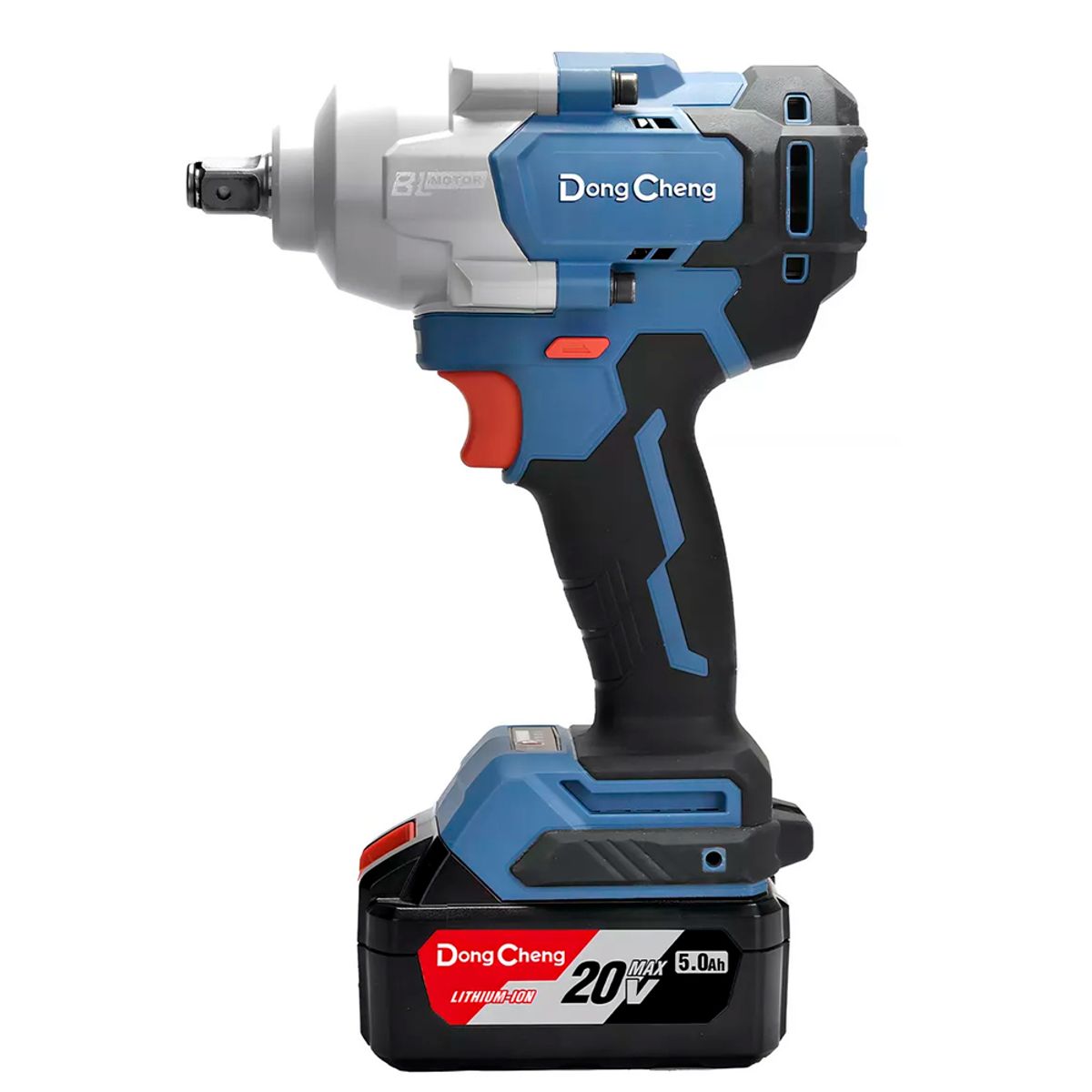 DONGCHENG - Llave de Impacto Industrial Inalambrica 12″ Dongcheng DCPB698FK 20V 698Nm 2Bat x 5Ah Brushless