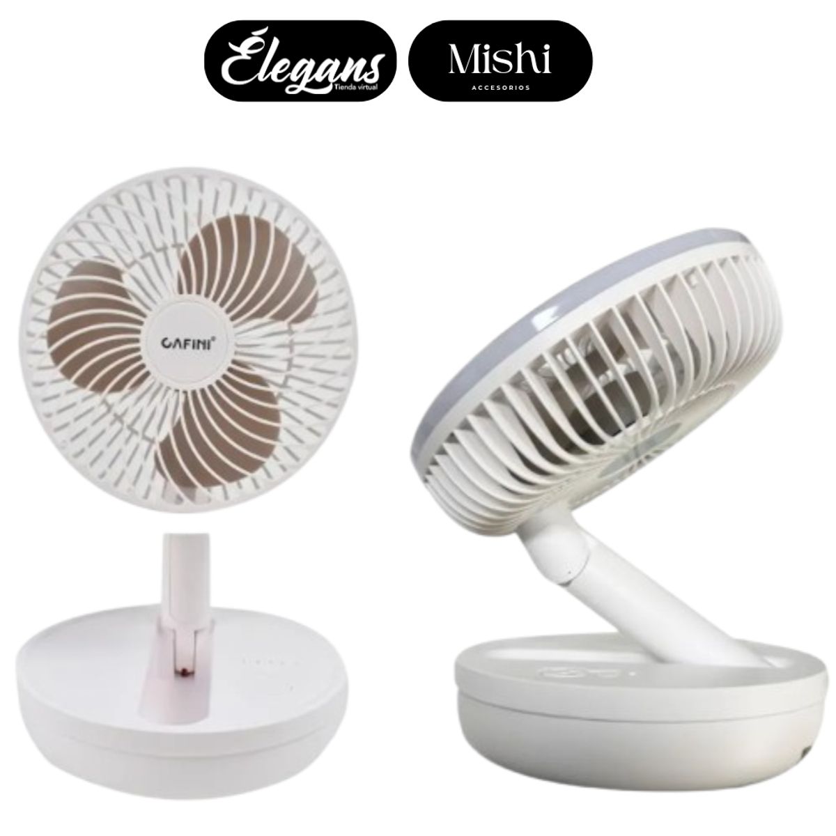 CAFINI - Ventilador pegable portátil color blanco Cafini CN-F4924B ÉLEGANS