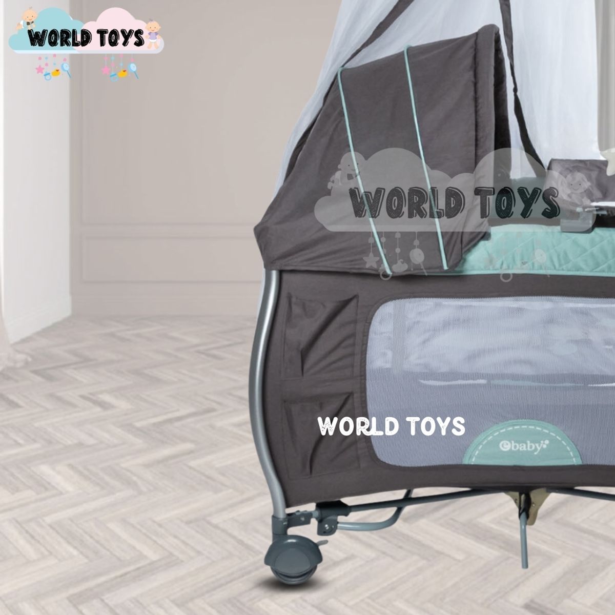 BABY - Cuna Corral de Lujo «NAPPY» Green