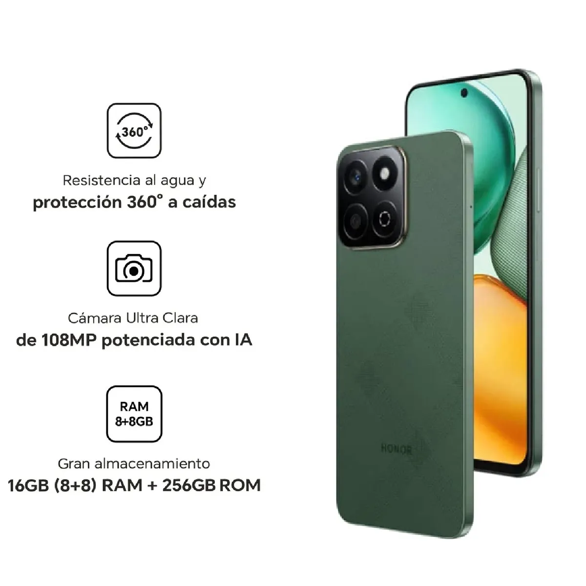 HONOR - HONOR X7C VERDE 8RAM 256GB - REGISTRADO