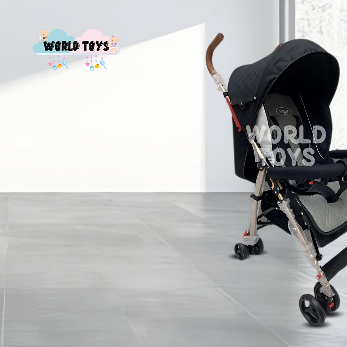 BABY - Coche Bastón de Lujo «PARIS SPORT» Black