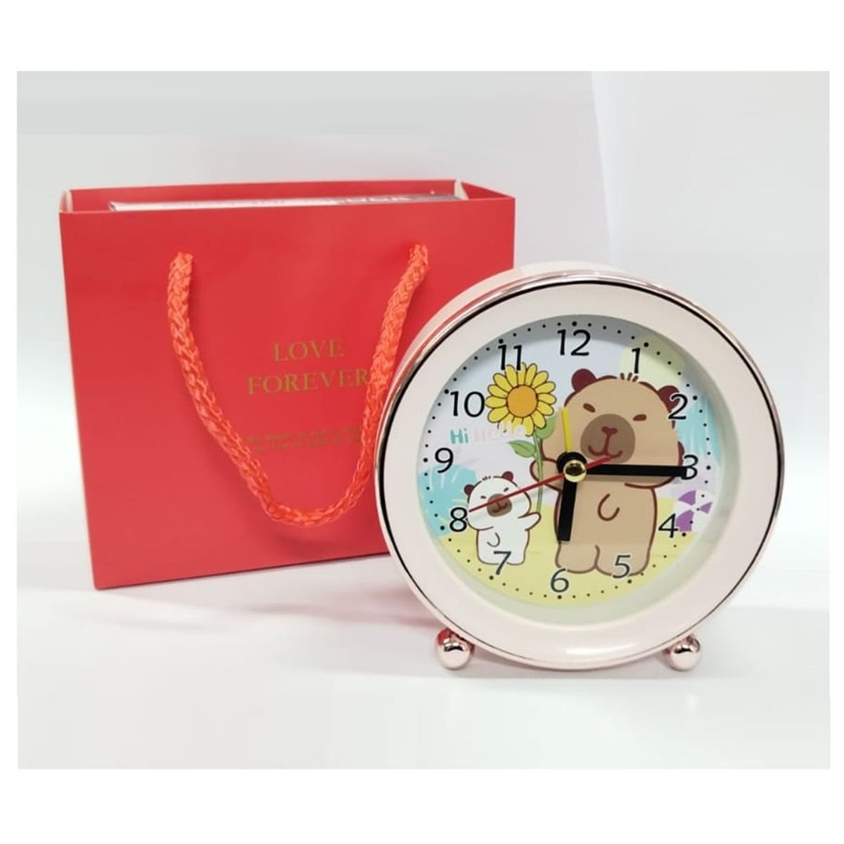 GENERICO - Reloj Decorativo Alarma con Diseño Capybara Regalo para Niños  Adorno