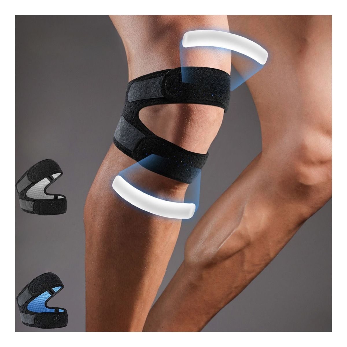 GENERICO - Menisquera Doble Sujecion Rotuliana - Regulable  Deporte