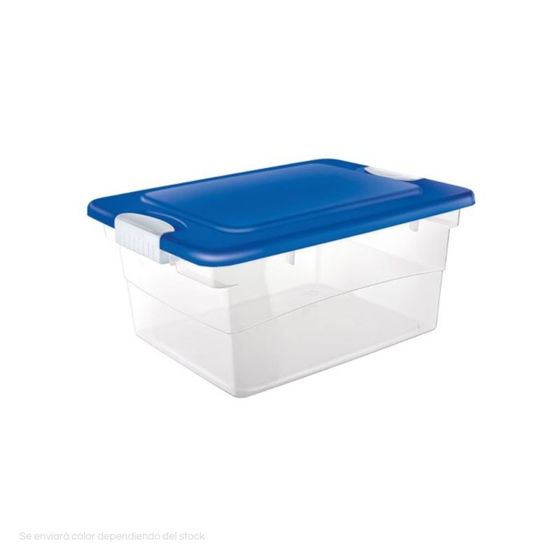 POLINPLAST - Caja Lok-It 17L con Tapa y Cierres Laterales Resistentes