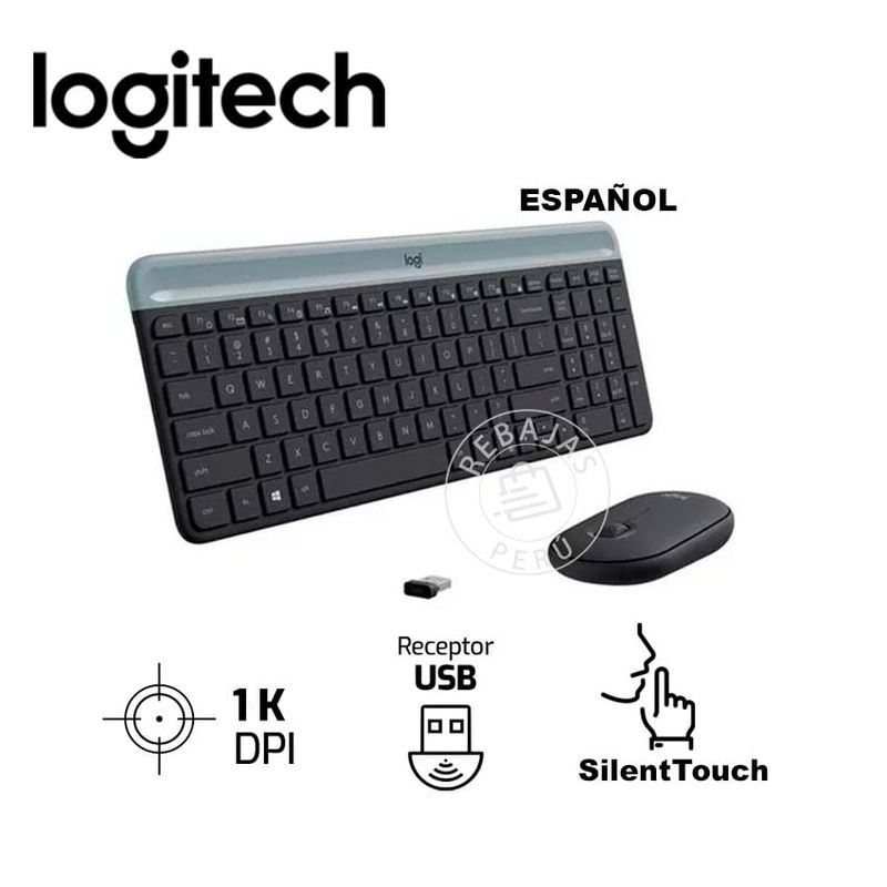 LOGITECH - Teclado y Mouse Logitech MK470 Comodidad y Estilo en Diseño Compacto