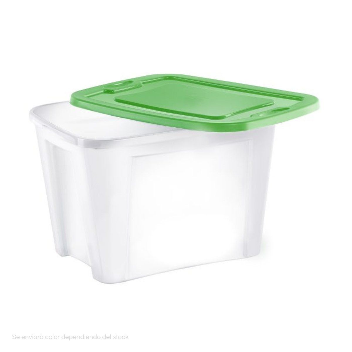 POLINPLAST - Caja Megabox 37L Lechosa con Tapa Resistente y Segura