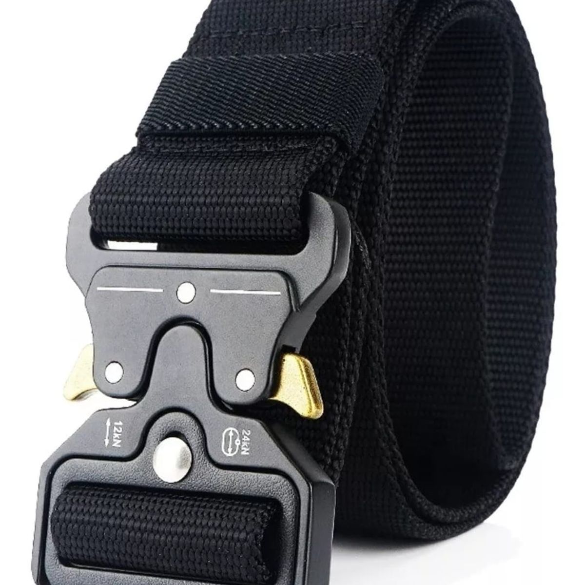 GENERICO - CINTURON TACTICO MILITAR   NEGRO DE LIBERACION RAPIDA