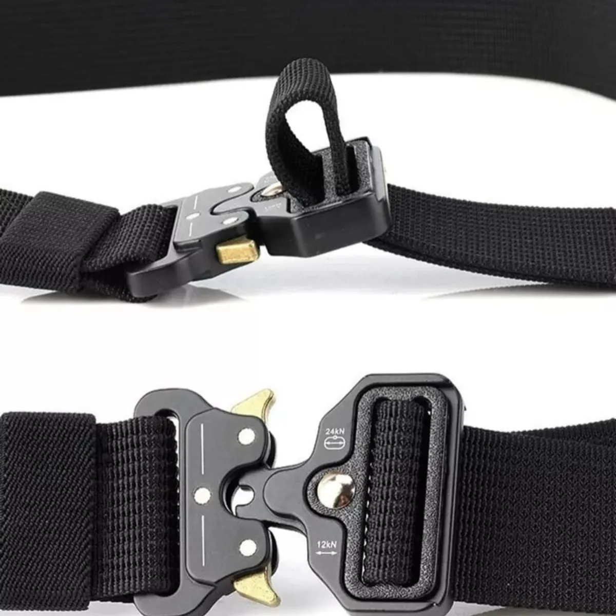 GENERICO - CINTURON TACTICO MILITAR   NEGRO DE LIBERACION RAPIDA