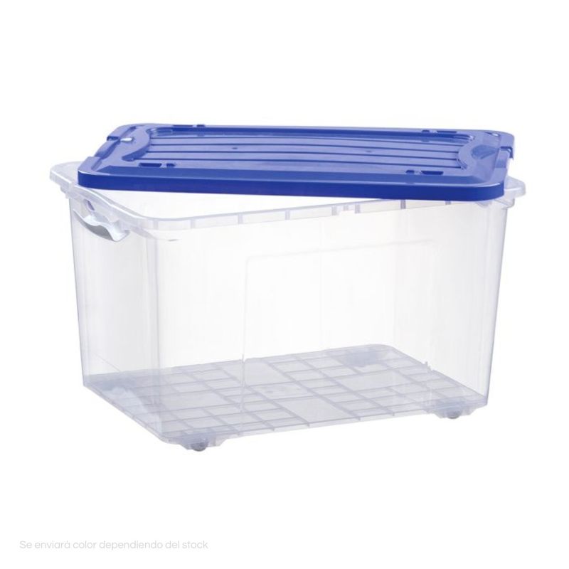 POLINPLAST - Caja Estelar 35L con Tapa y Ruedas para Almacenamiento