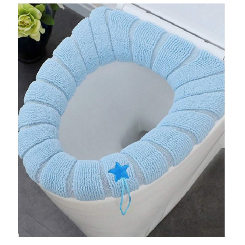 GENERICO - Protector de inodoro Funda de baño Set x3 celeste