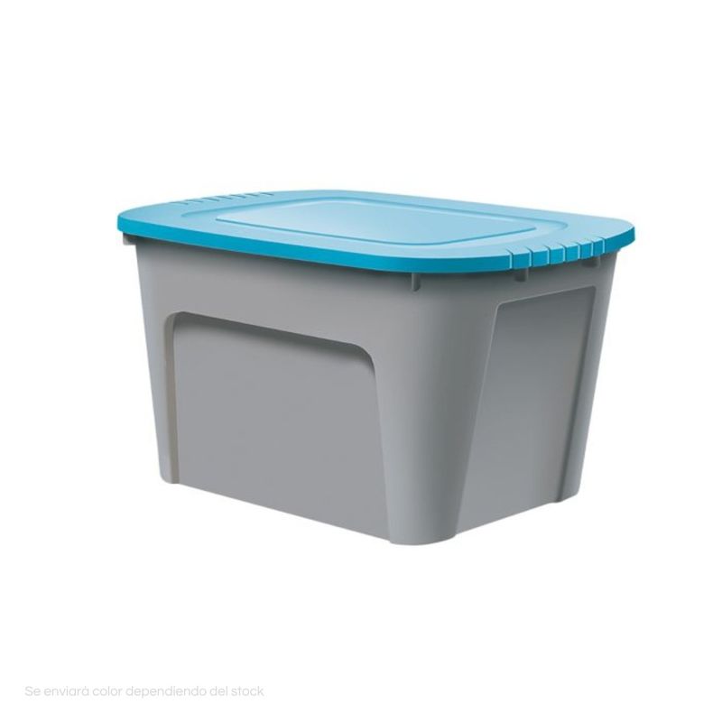 POLINPLAST - Caja Zeus 128. 7 L Resistente con Tapa Plana Reforzada