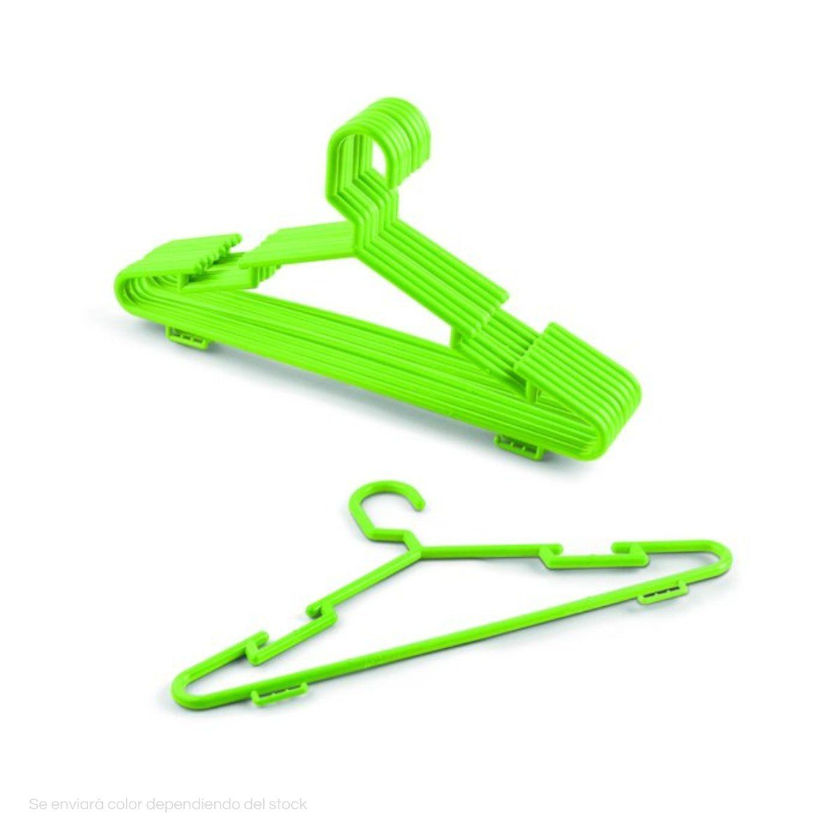 POLINPLAST - Colgador Adulto New Clásico x12 Colores Duradero