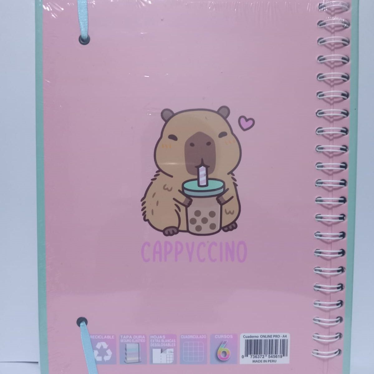 GENERICO - Cuaderno Capibara - 150 Hojas Doble Anillado - Cappyccino