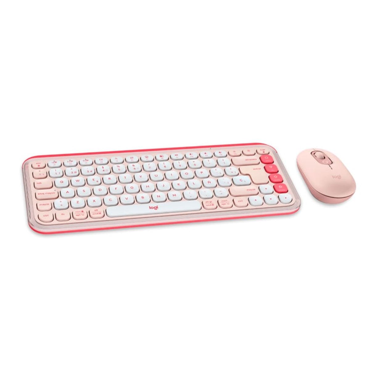LOGITECH - Teclado y Mouse Logitech Pop Icon Rose  Estilo y Comodidad