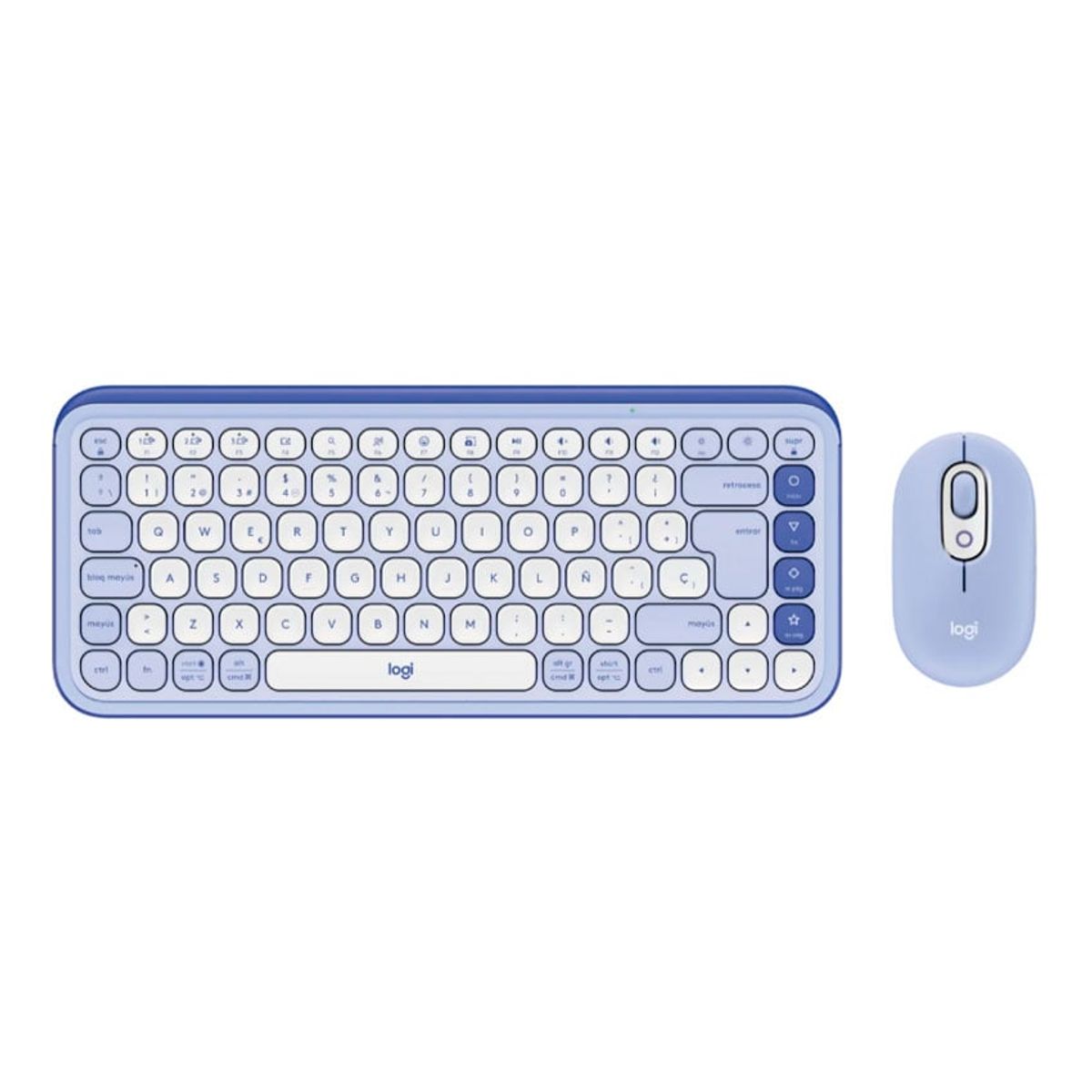 LOGITECH - Teclado y Mouse Logitech Pop Icon Lilac  Conexión Inalámbrica