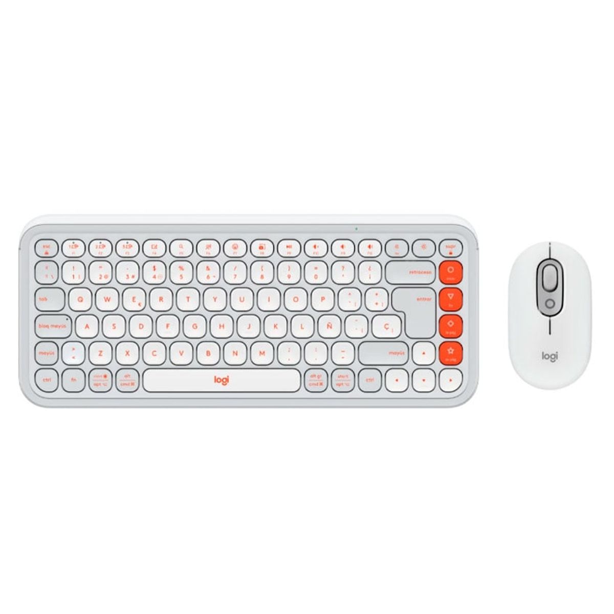 LOGITECH - Teclado y Mouse Logitech Pop Icon Blanco   Estilo y Comodidad