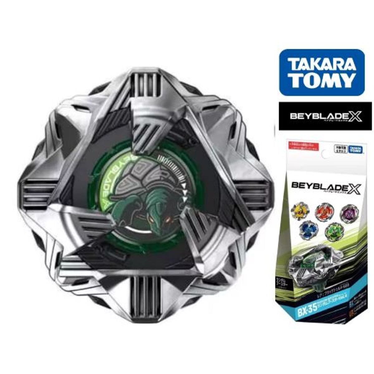 TAKARA TOMY - BEYBLADE X BX-35-01 BLACK SHELL 4-60D PREMIO CONFIRMADO