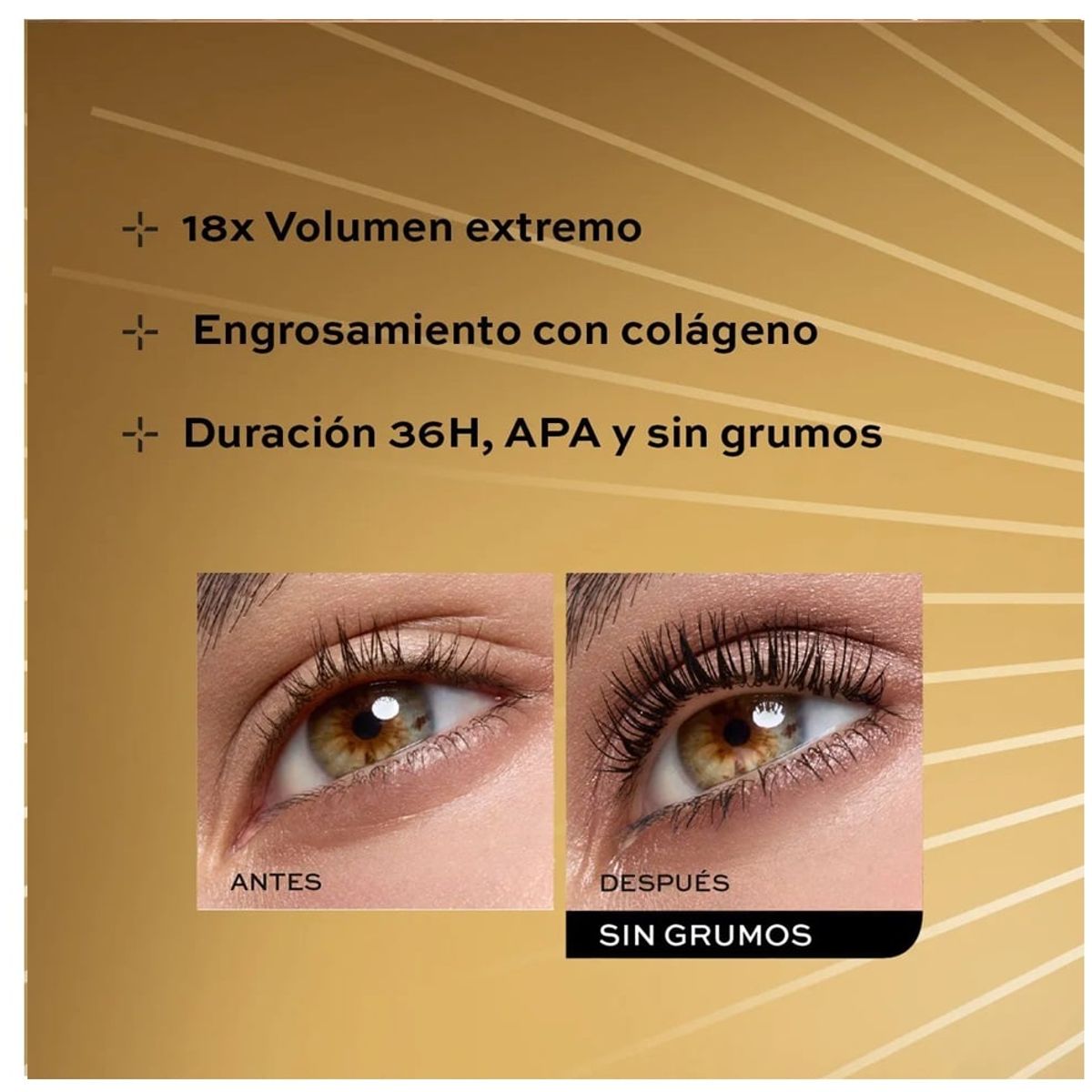 LBEL - Máscara Pestañas Supreme Volumen Colágeno LBEL Negro APA 36h