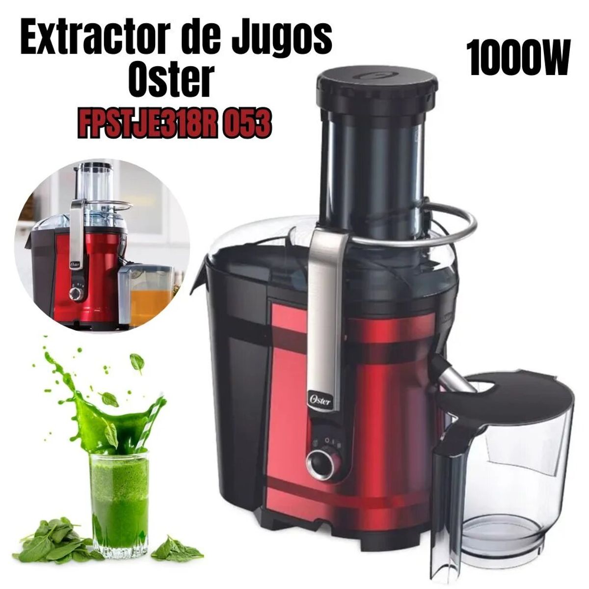 OSTER - Extractor de Jugos Oster FPSTJE318R - 1000Watts