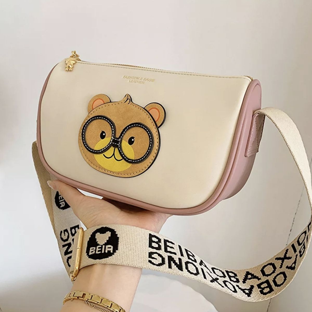 GENERICO - Cartera Morral Osito Crossbody Cuero Pu mujer