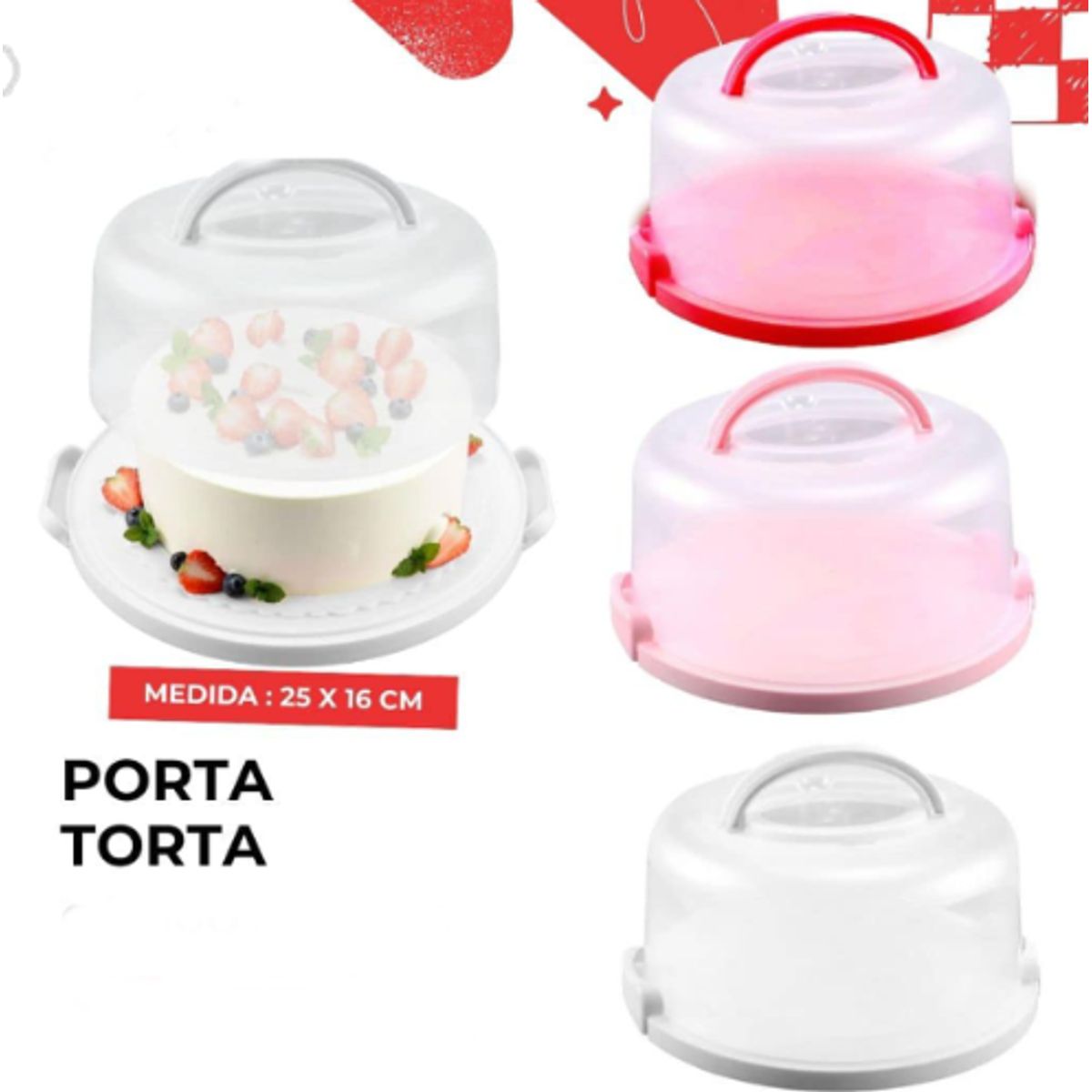 GENERICO - Porta torta de plástico