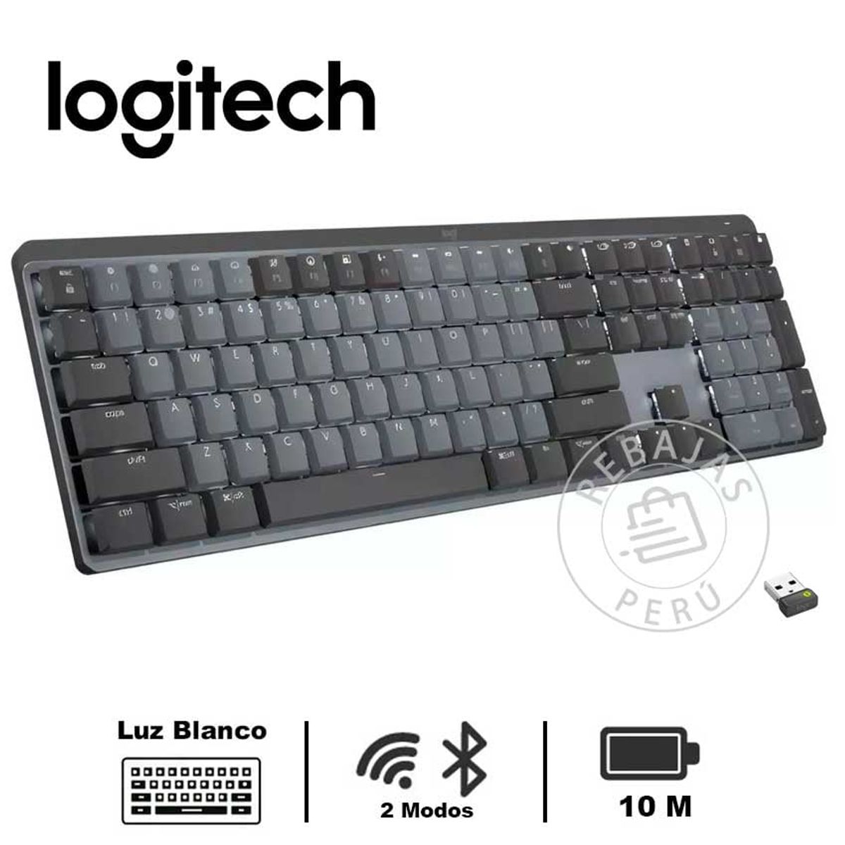 LOGITECH - Logitech Mx Mechanical Teclado Recargable De Alto Desempeño Español