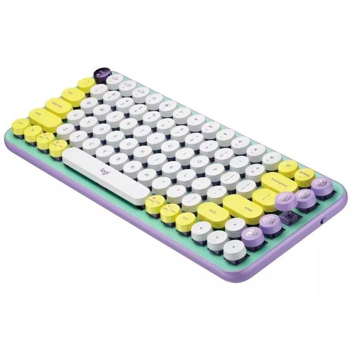 LOGITECH - Logitech POP Keys Teclado Mecánico Inalámbrico BT - Lila Green