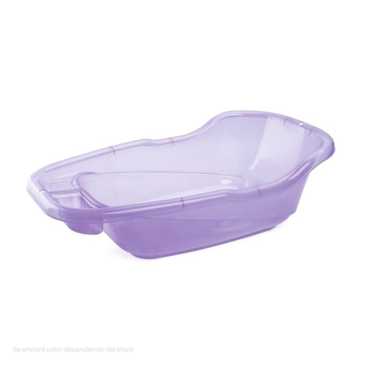 POLINPLAST - Bañera Anatómica para Bebé Chica Diseño Transparente