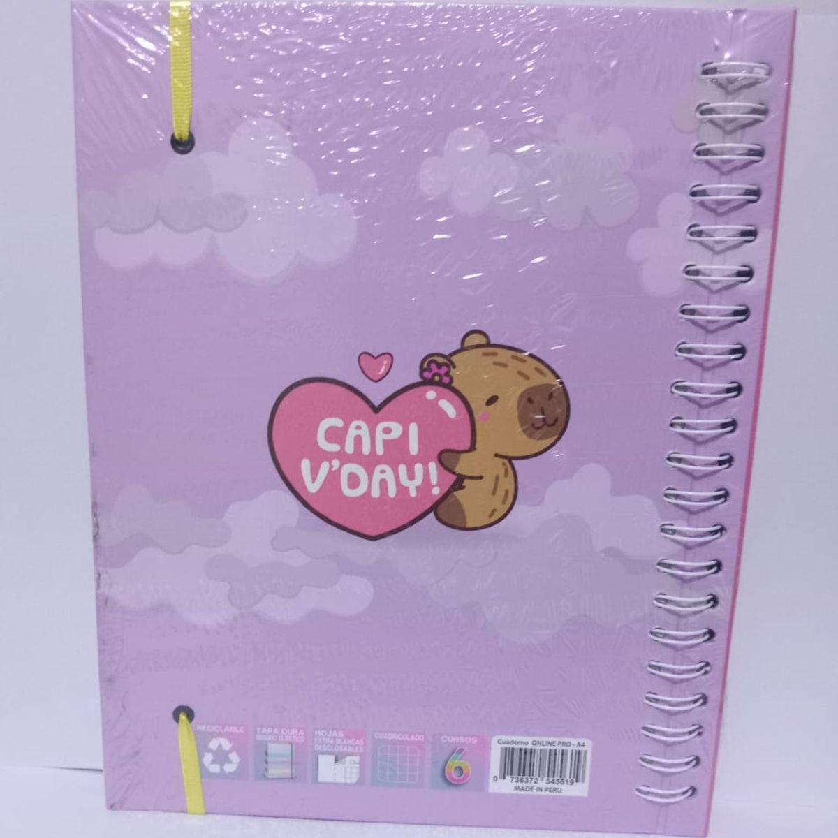 GENERICO - Cuaderno Capibara - 150 Hojas Doble Anillado - Capi