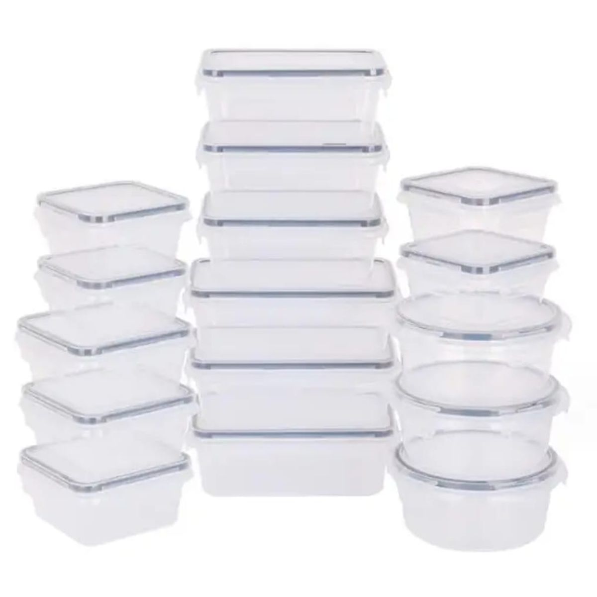 GENERICO - TAPPERS DE PLÁSTICO X 16 UNIDADES PARA MICROONDAS Y CONGELADOR