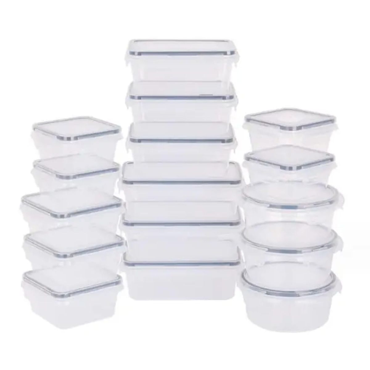 GENERICO - TAPPERS DE PLÁSTICO X 16 UNIDADES PARA MICROONDAS Y CONGELADOR