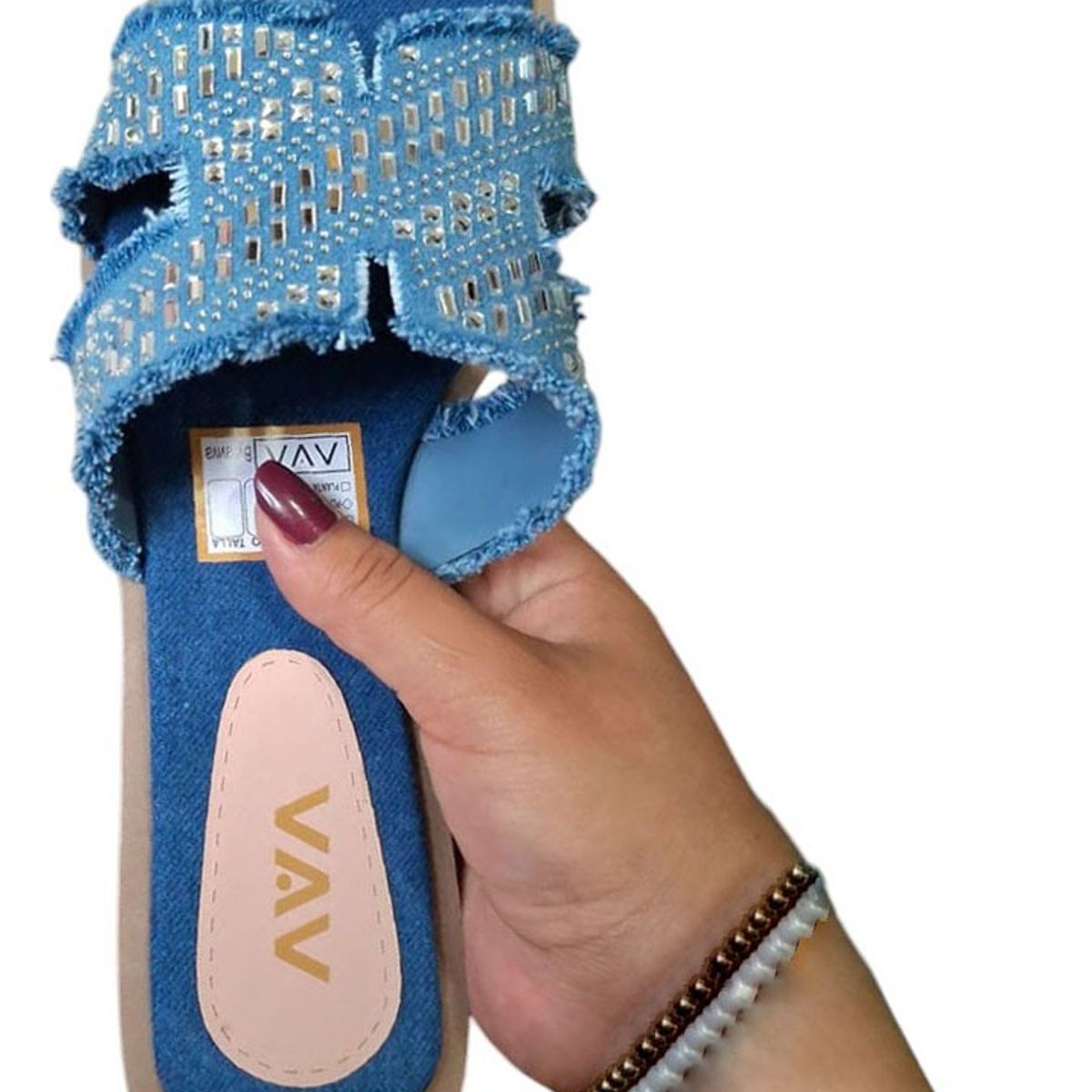 GENERICO - Sandalia Mujer Cruce Sereno 1177-40 Color Azul