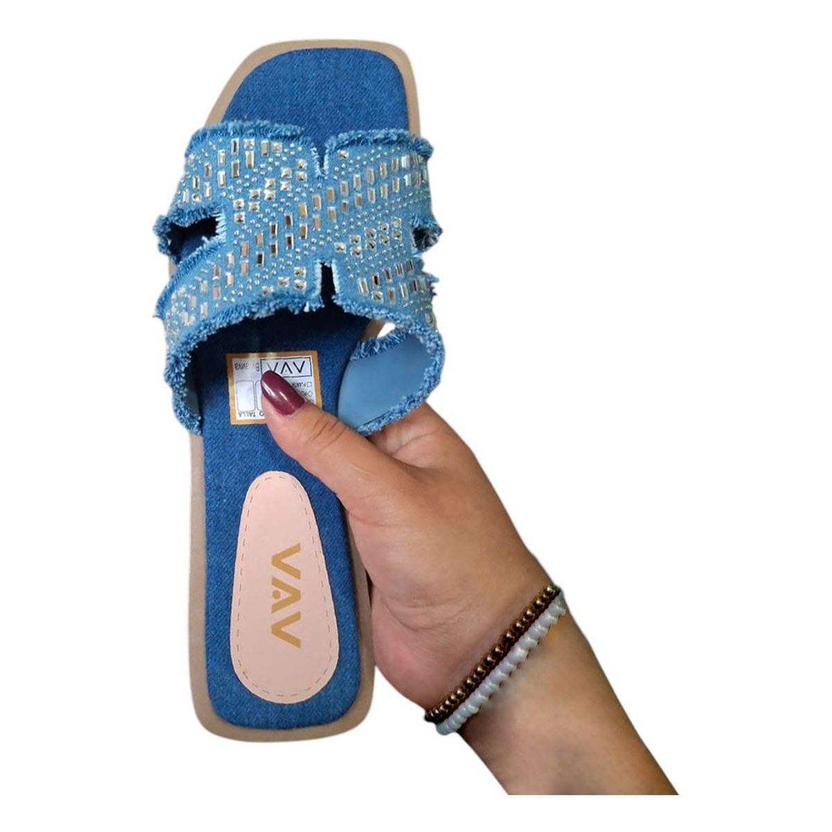 GENERICO - Sandalia Mujer Cruce Sereno 1177-40 Color Azul