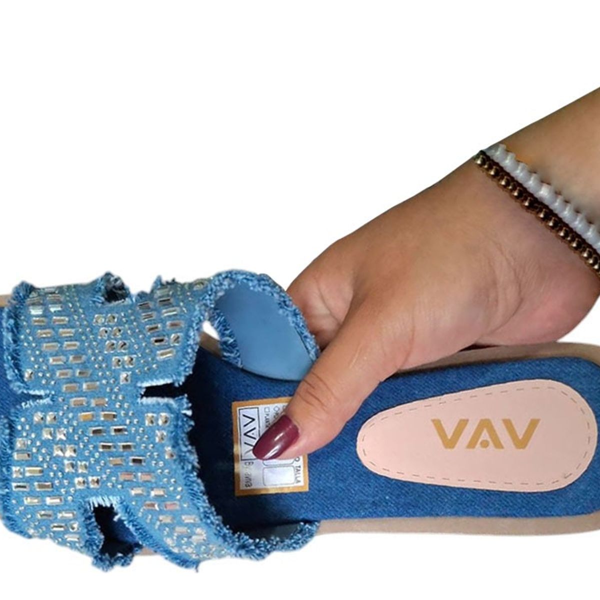 GENERICO - Sandalia Mujer Cruce Sereno 1177-40 Color Azul