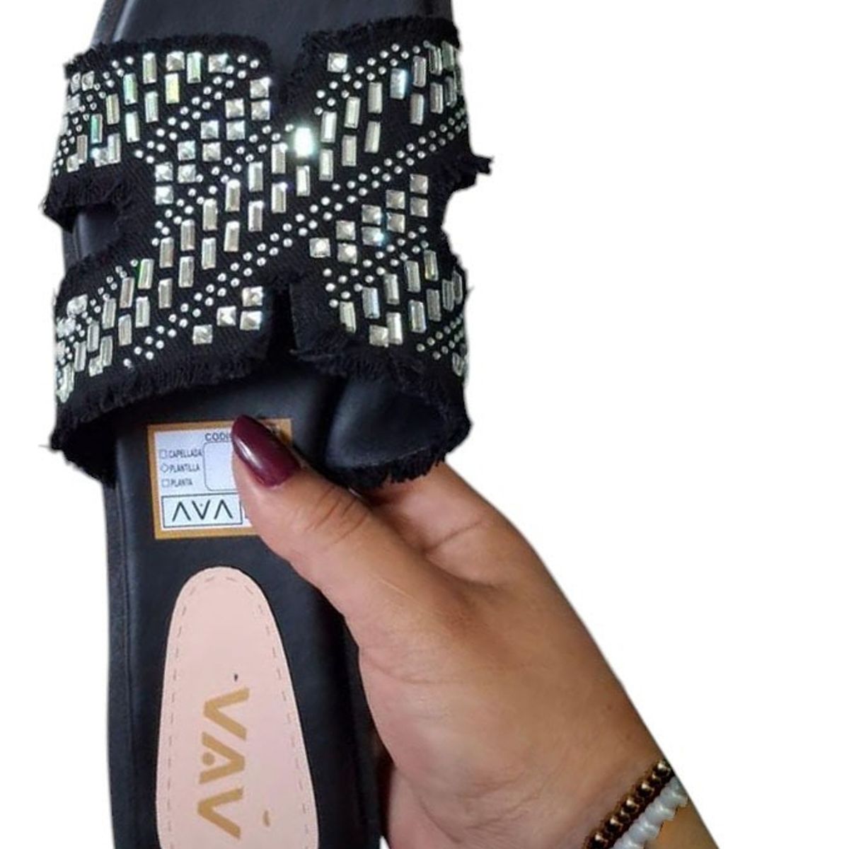 GENERICO - Sandalia Mujer Cruce Sereno 1177-40 Color Negro