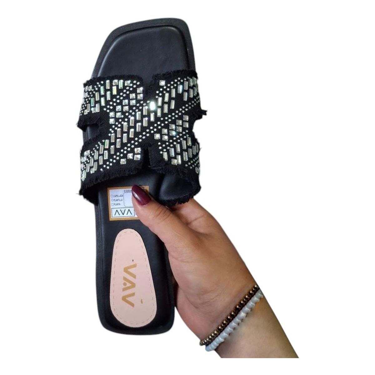 GENERICO - Sandalia Mujer Cruce Sereno 1177-40 Color Negro