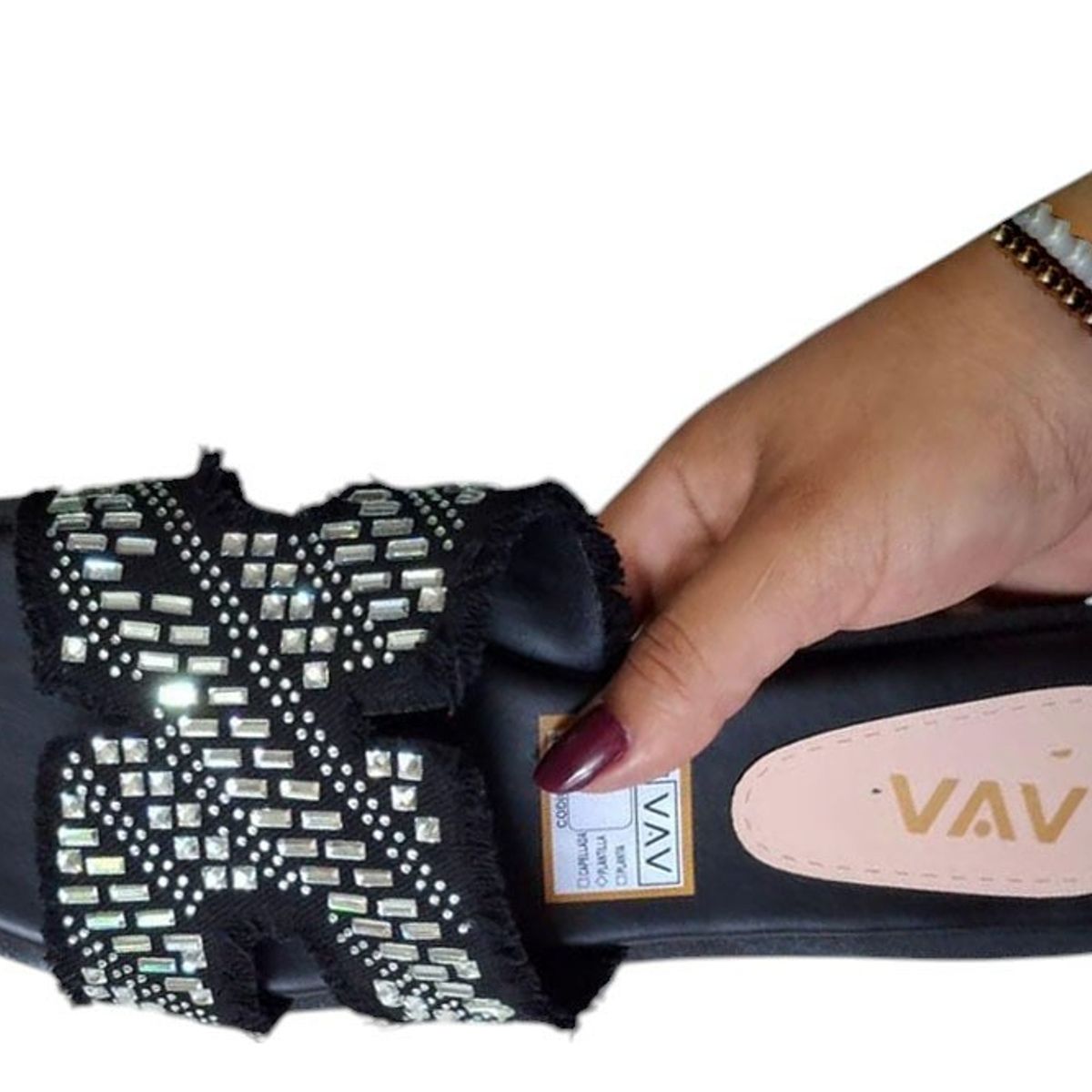 GENERICO - Sandalia Mujer Cruce Sereno 1177-40 Color Negro