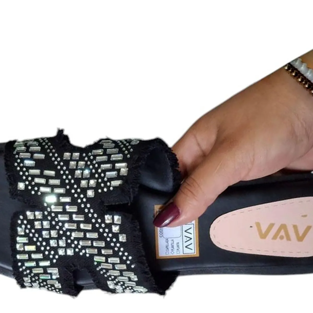 GENERICO - Sandalia Mujer Cruce Sereno 1177-40 Color Negro