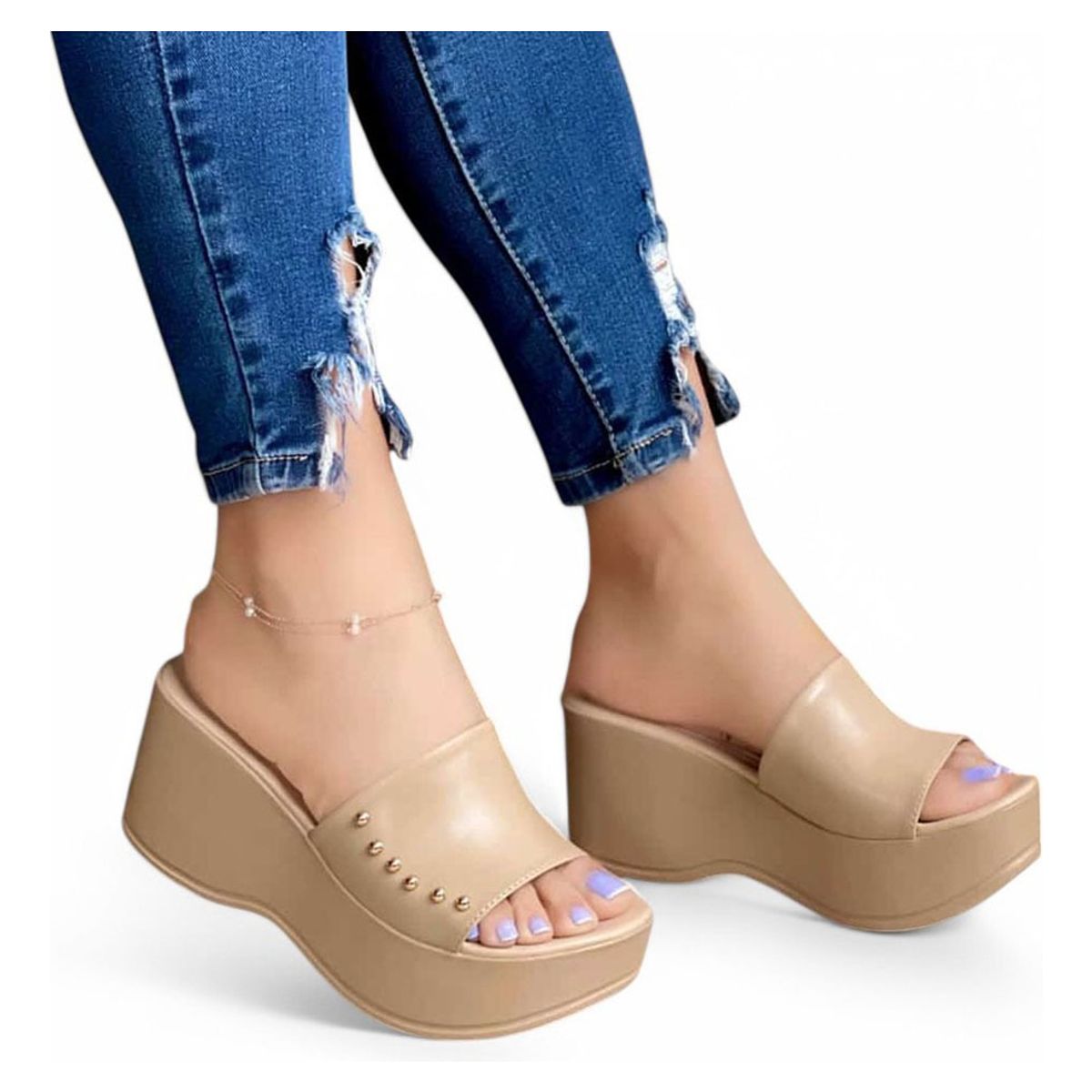 GENERICO - Sandalia Mujer Diva Deslumbrante 1177-55 Color Beige