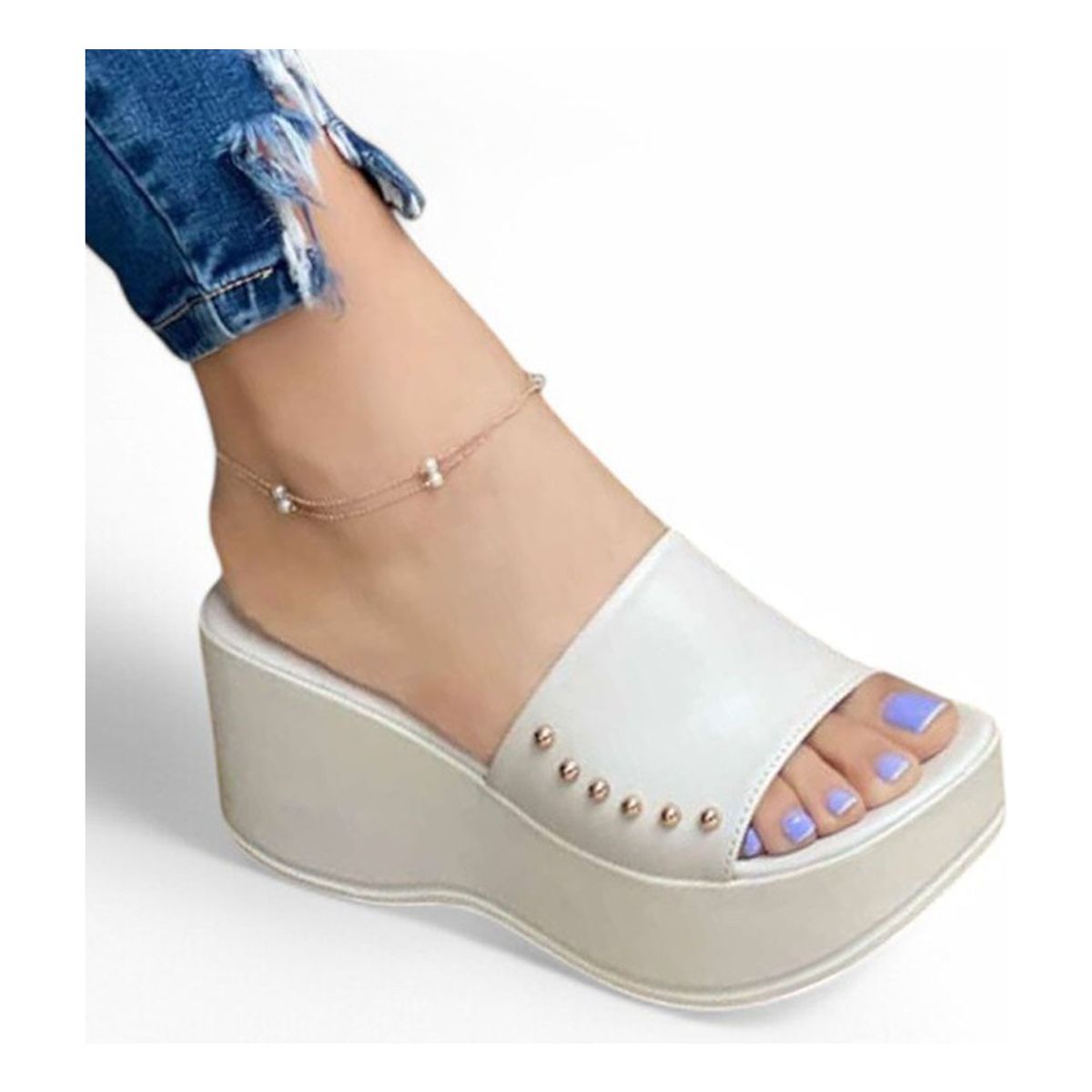 GENERICO - Sandalia Mujer Diva Deslumbrante 1177-55 Color Blanco