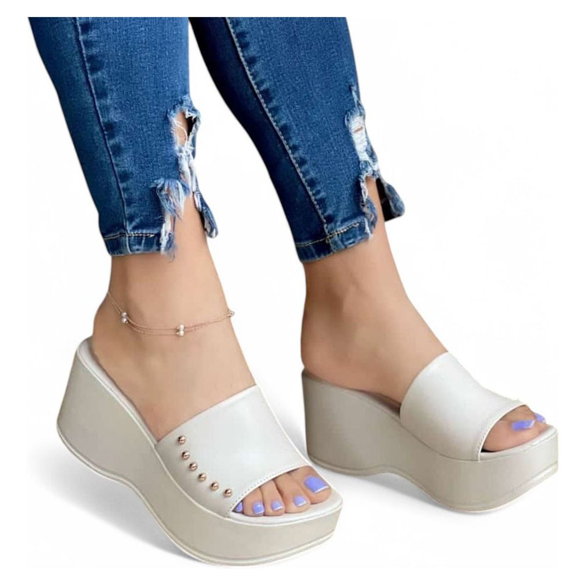 GENERICO - Sandalia Mujer Diva Deslumbrante 1177-55 Color Blanco