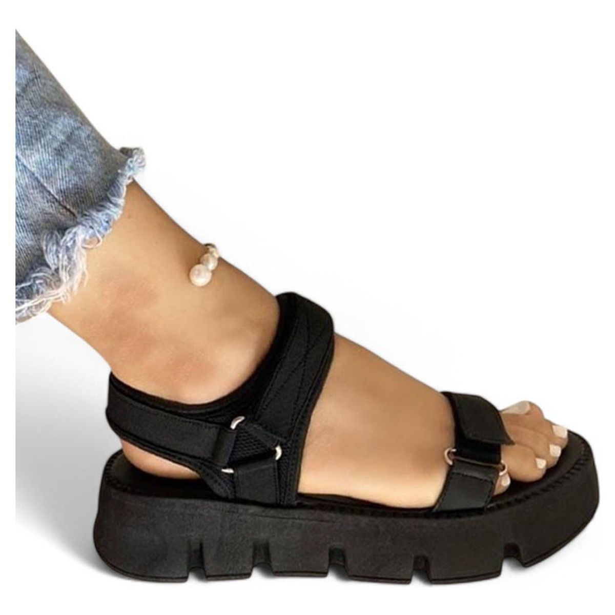 GENERICO - Sandalia Mujer Elevación Audaz 1177-50 Color Negro