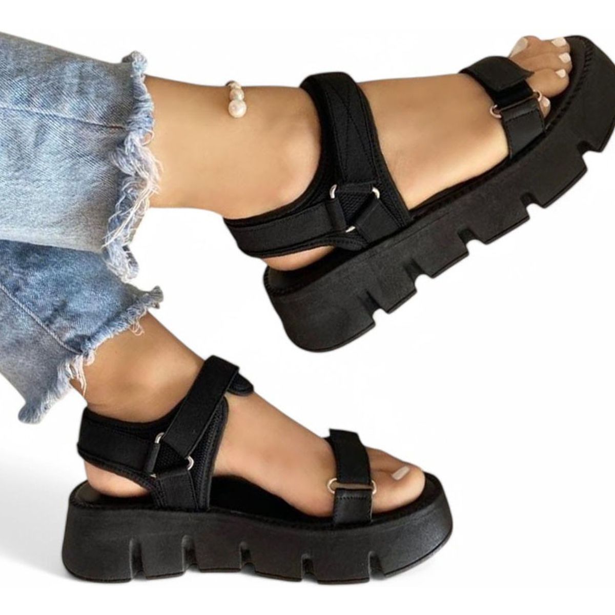 GENERICO - Sandalia Mujer Elevación Audaz 1177-50 Color Negro