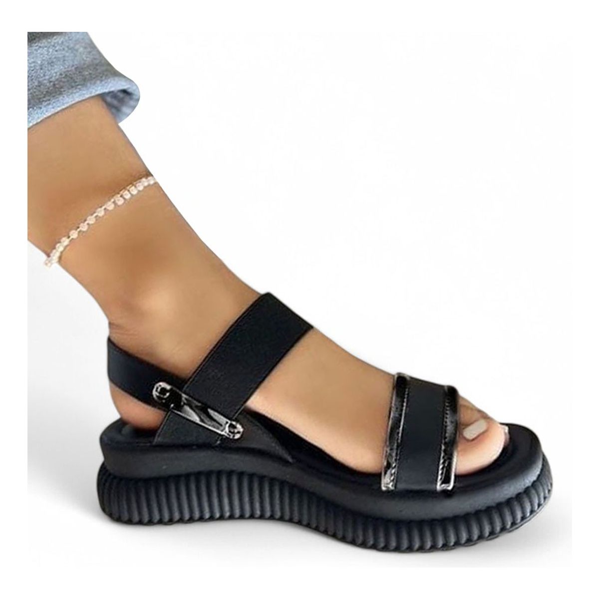 GENERICO - Sandalia Mujer Encanto Gracil 1177-50 Color Negro