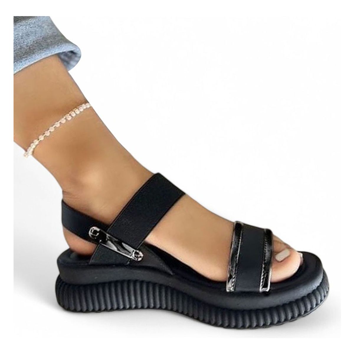 GENERICO - Sandalia Mujer Encanto Gracil 1177-50 Color Negro
